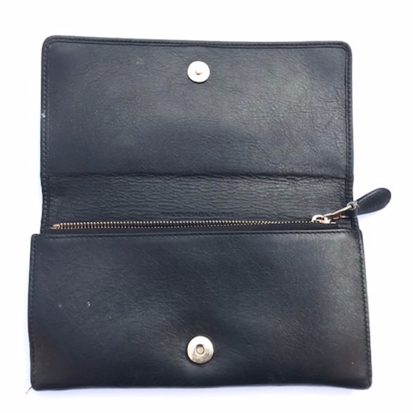 BALENCIAGA Black Gold Hardware Bifold Wallet - Picture 3 of 10